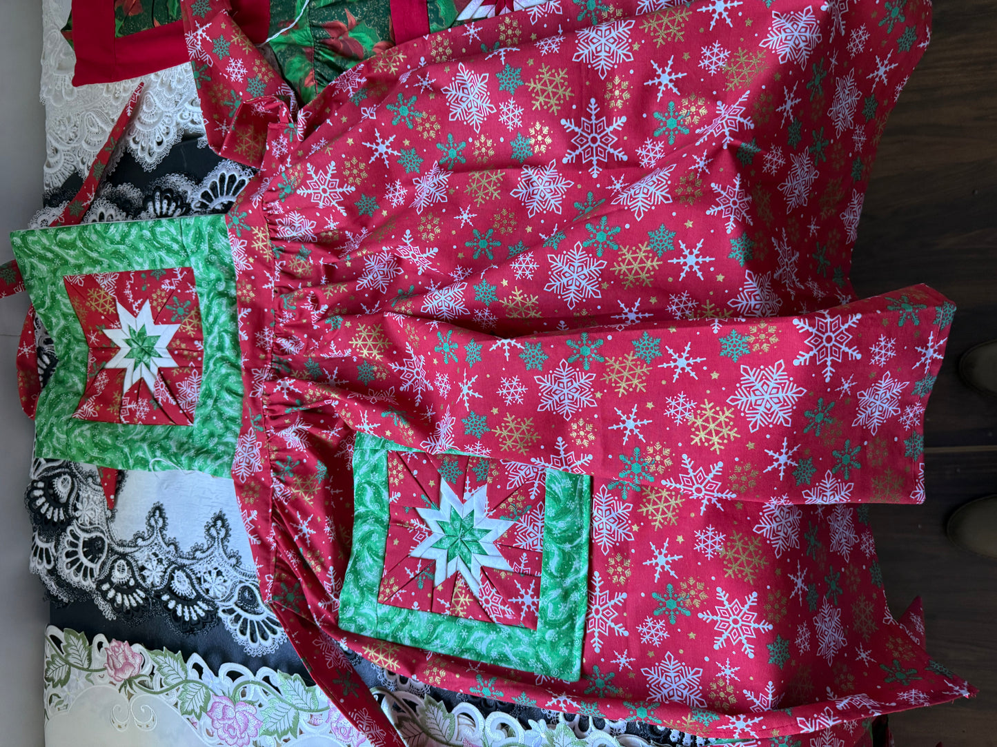 Amish made Quilted Christmas Aprons