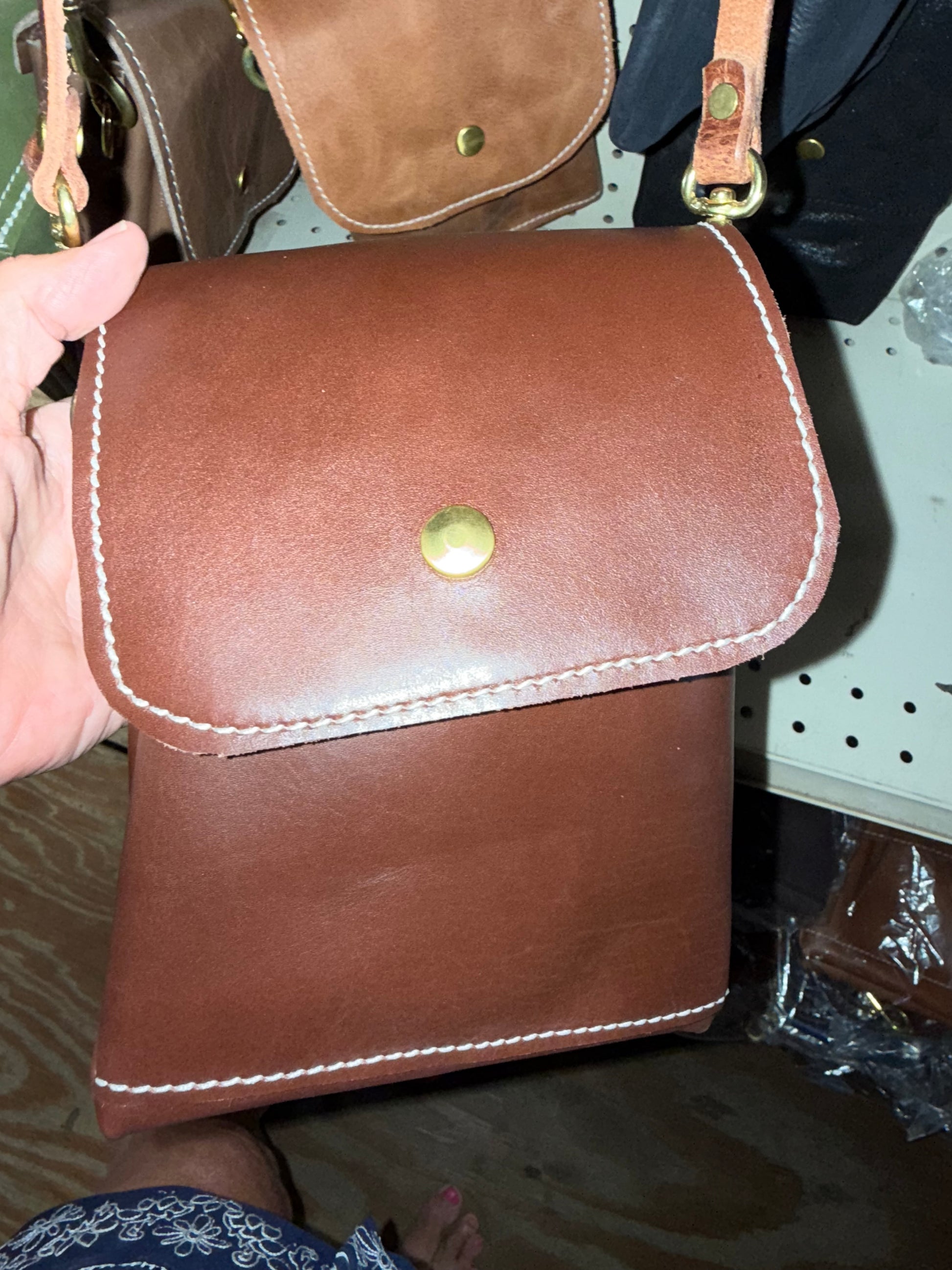 Leather  Cross Body Purse -  Handmade CUSTOM Leather Purse by local Amish Artisans (MADE TO ORDER!) - Simple Life Amish Store