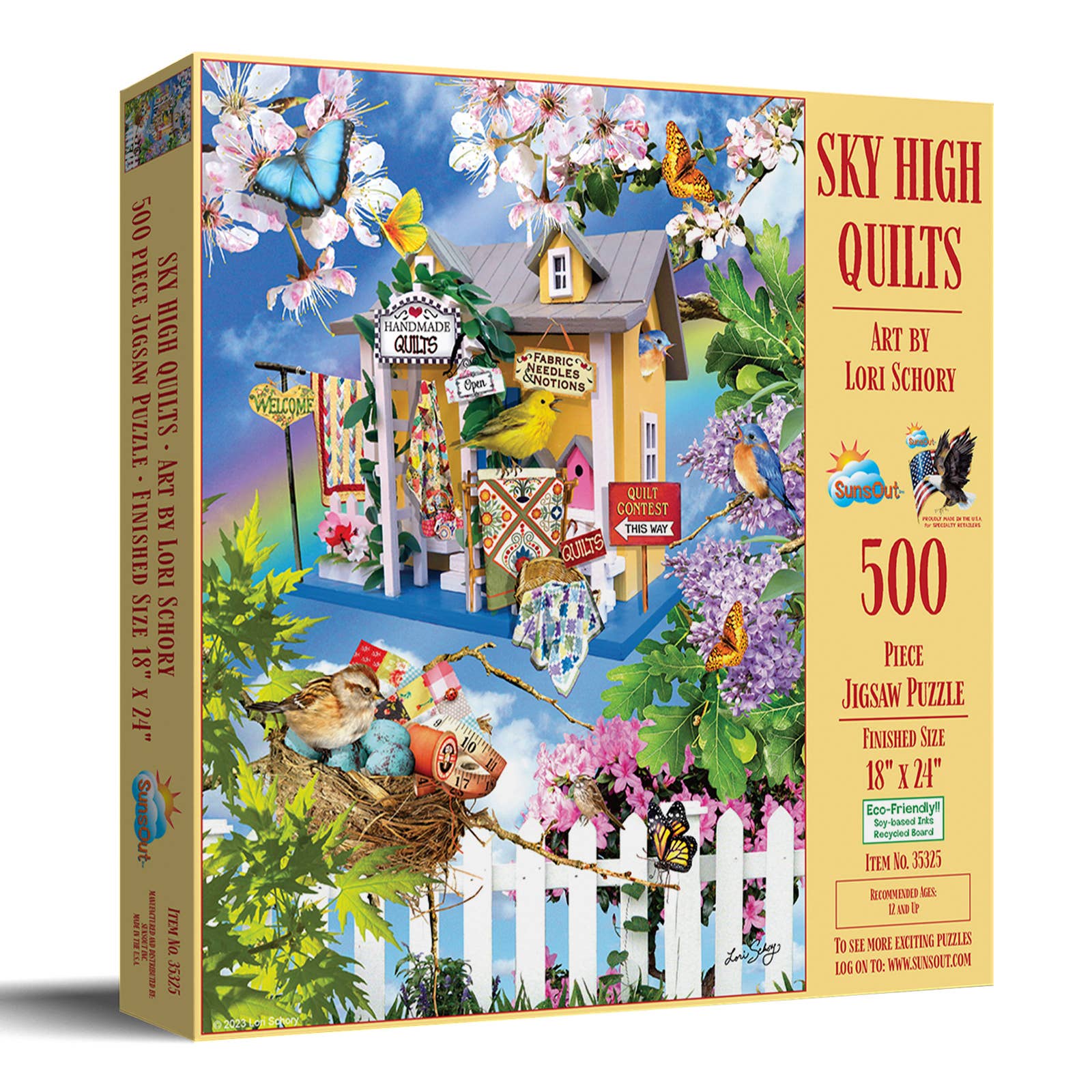 0493 Sky High Quilts 500 PC Puzzle - Simple Life Amish Store