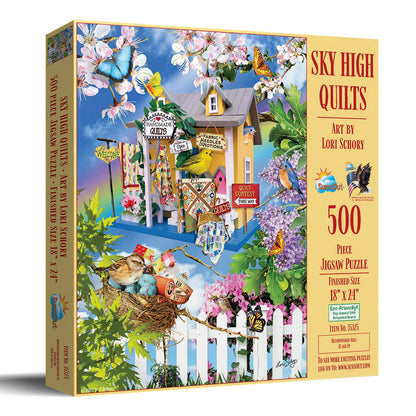 0493 Sky High Quilts 500 PC Puzzle - Simple Life Amish Store