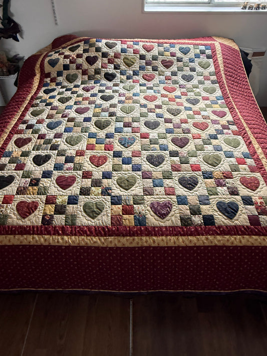 Amish Quilt (Nine Patch Heart)