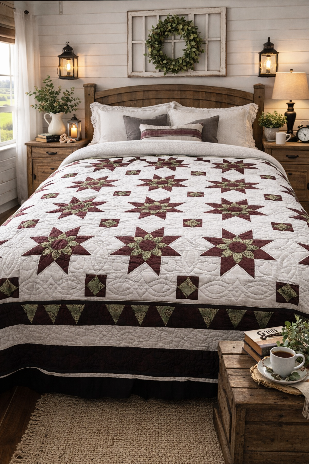Amish Quilt (Star Dahlia) - Simple Life Amish Store