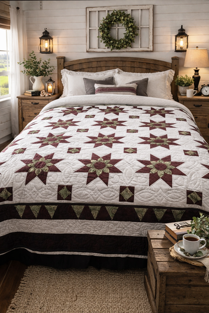Amish Quilt (Star Dahlia) - Simple Life Amish Store