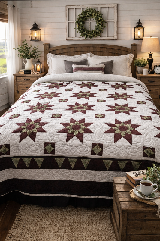 Amish Quilt (Star Dahlia) - Simple Life Amish Store