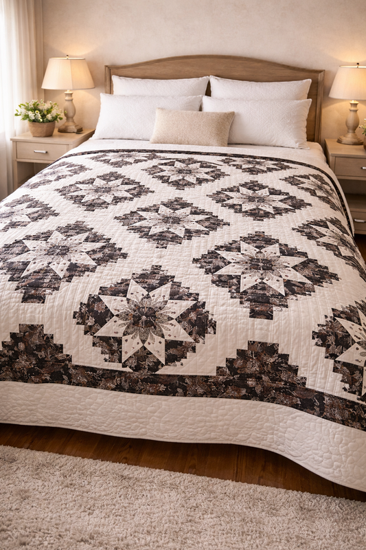 Amish Quilt (Log Cabin Star Dahlia) - Simple Life Amish Store