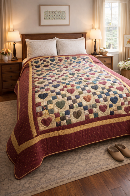 Amish Quilt (Nine Patch Heart)