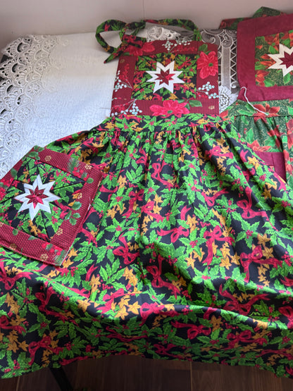 Amish made Quilted Christmas Aprons