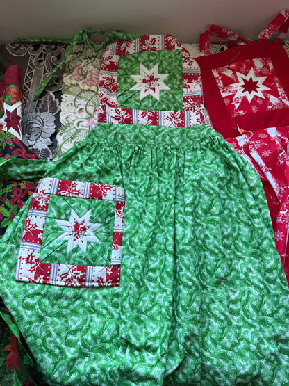 Amish made Quilted Christmas Aprons