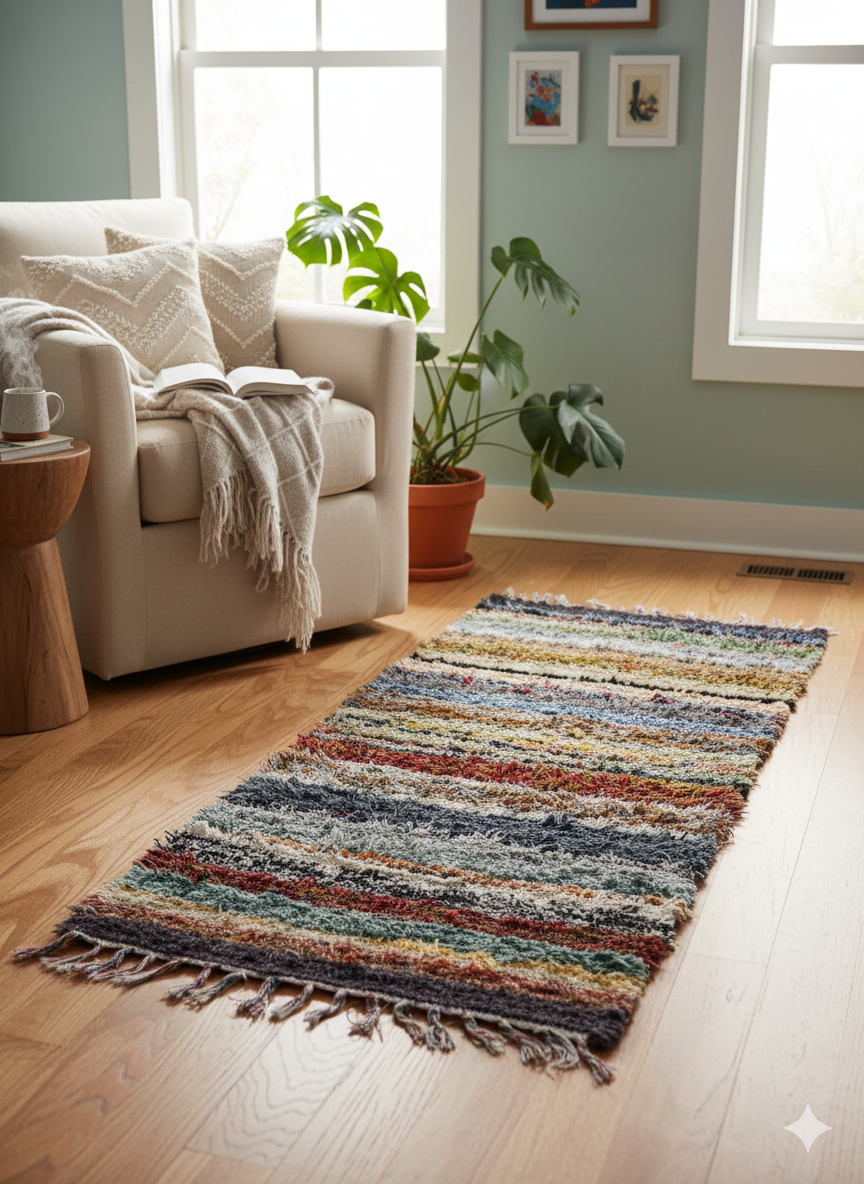 Amish made hand loomed rugs (5 foot runner) - Simple Life Amish Store