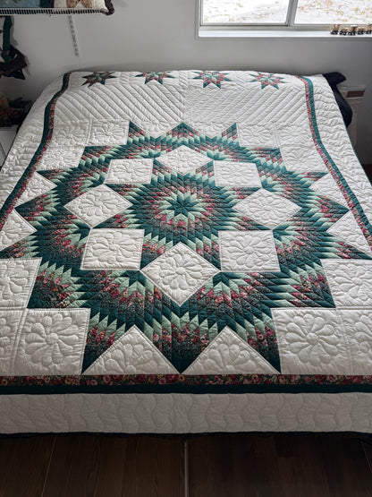 Amish Quilt (Mariner’s Star) King - Simple Life Amish Store