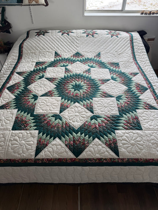 Amish Quilt (Mariner’s Star) King - Simple Life Amish Store