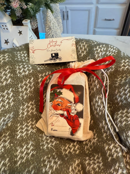 Set of Three Christmas Inspired Crocheted dish/wash cloths and three Goat Milk Soaps Bundle!