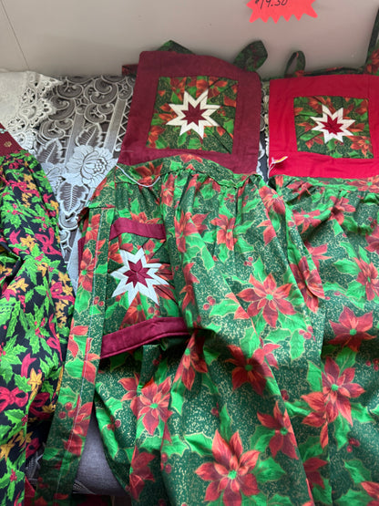 Amish made Quilted Christmas Aprons