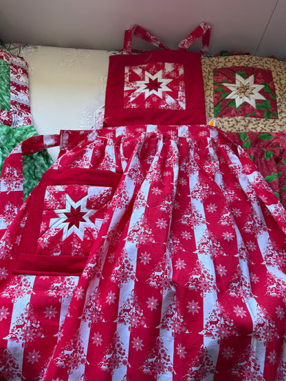 Amish made Quilted Christmas Aprons