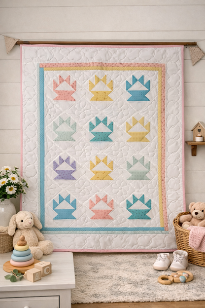 Amish hand quilted  lap quilt or baby quilt - Simple Life Amish Store