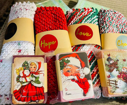 Set of Three Christmas Inspired Crocheted dish/wash cloths