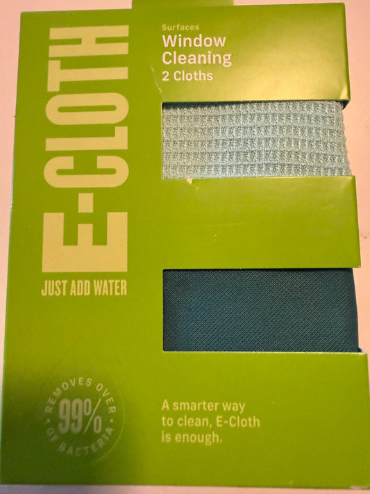 E-cloth window cleaning cloths!  Just add water!
