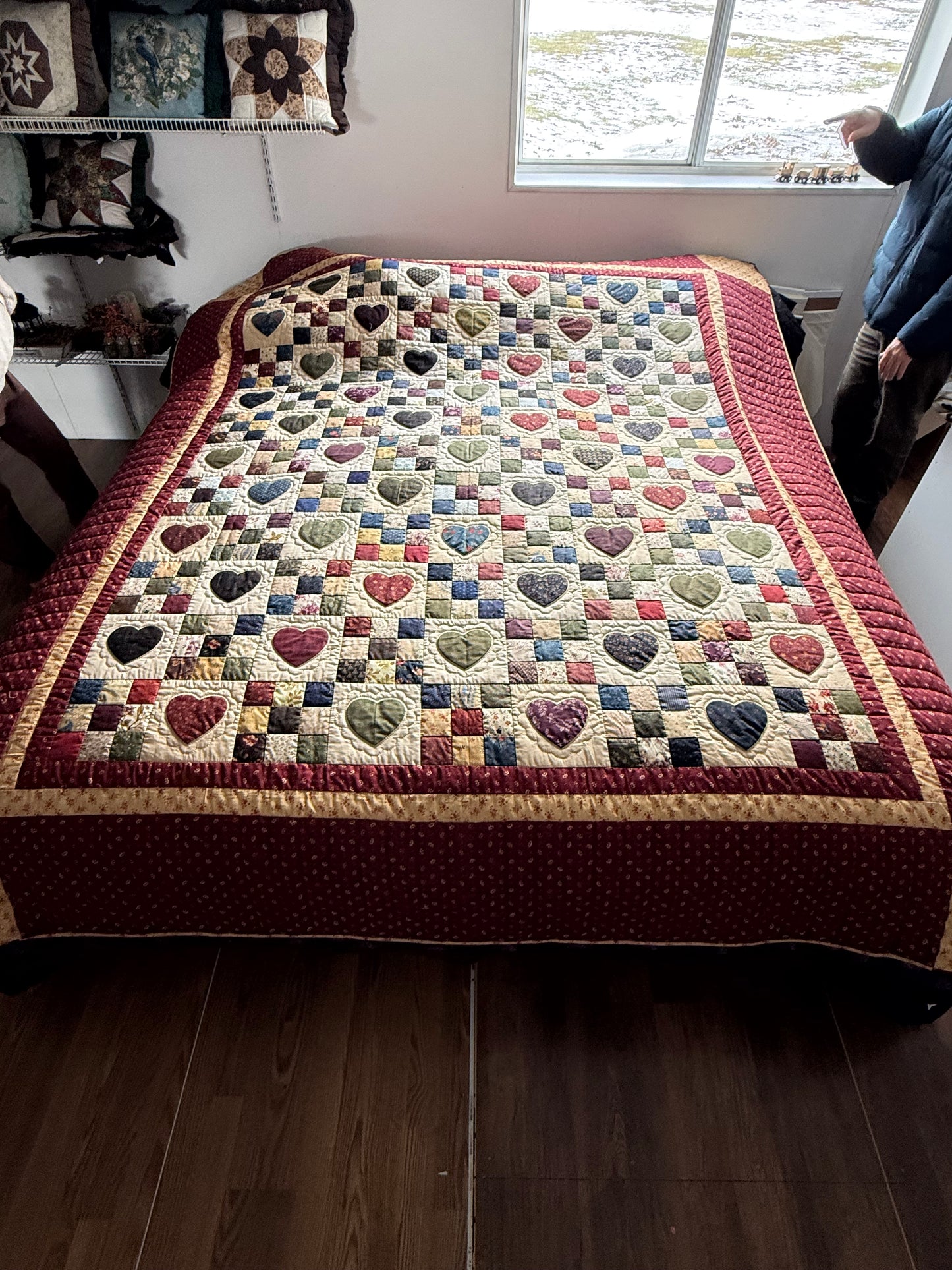 Amish Quilt (Nine Patch Heart)