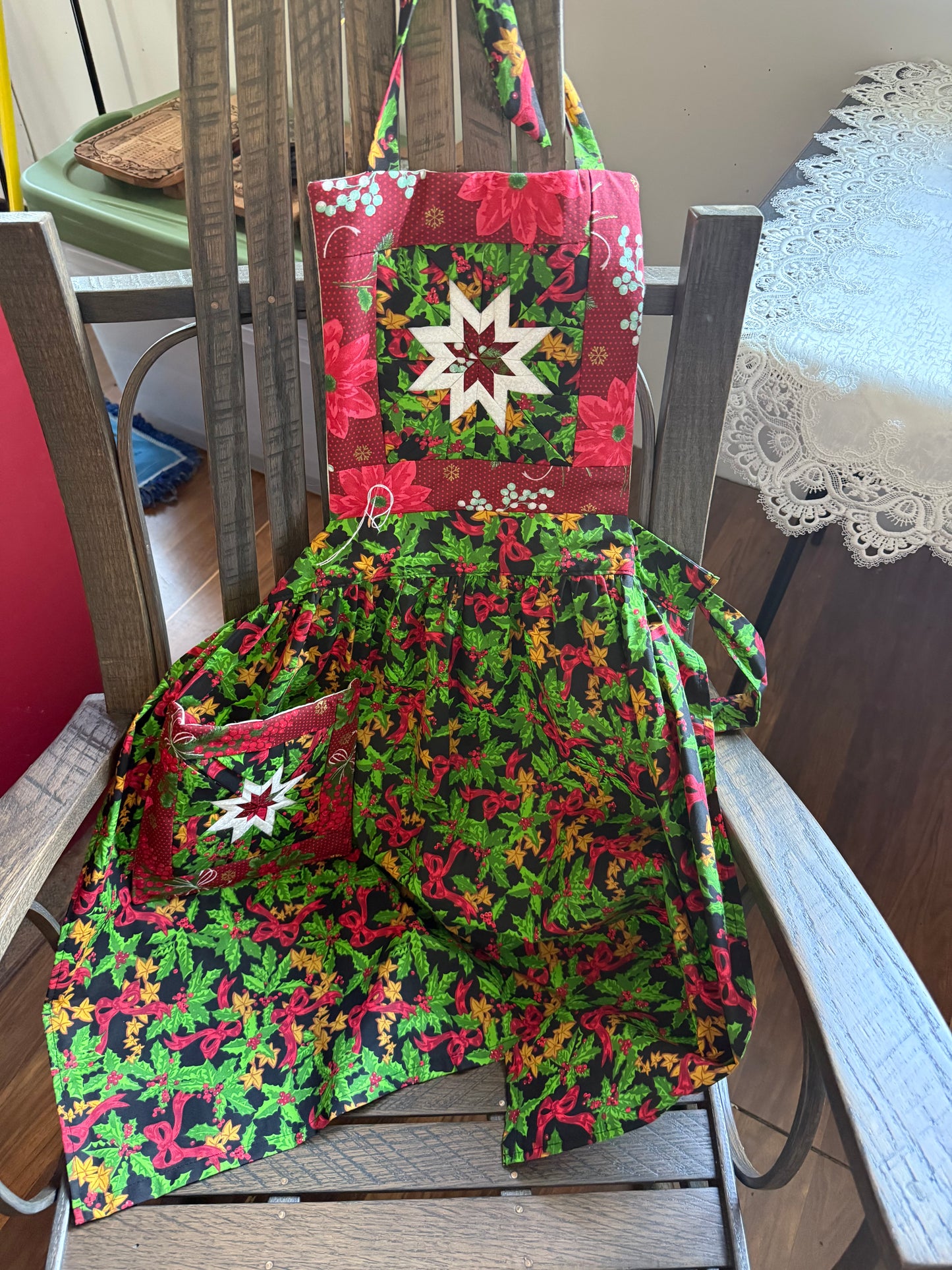Amish made Quilted Christmas Aprons