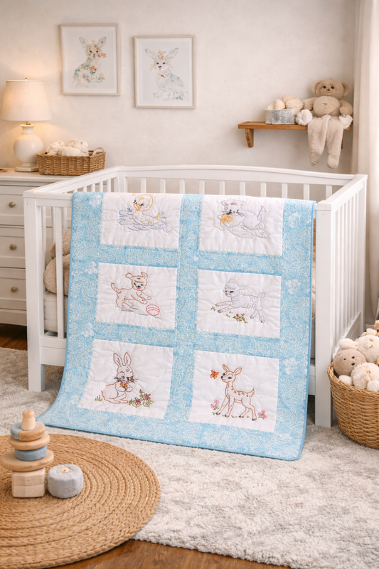 Amish hand quilted  lap quilt or baby quilt - Simple Life Amish Store