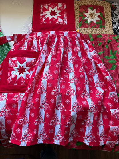 Amish made Quilted Christmas Aprons
