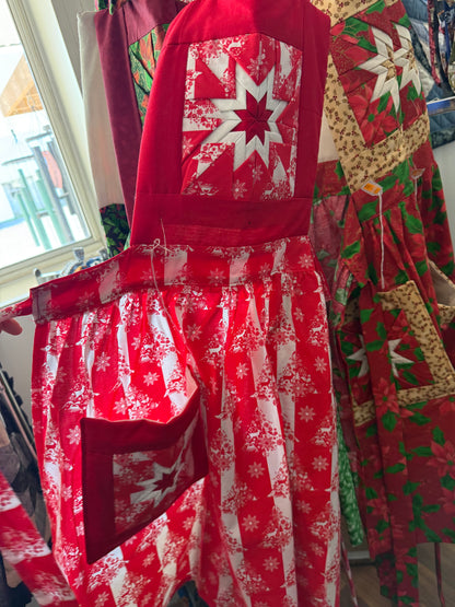 Amish made Quilted Christmas Aprons