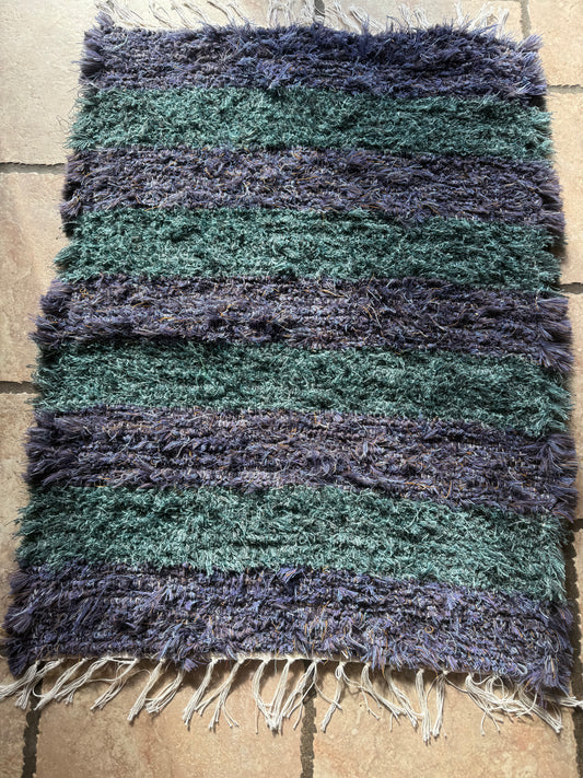 Amish Made Woven Rugs (blue/green  and blueish/ purple) (26” x 44”)