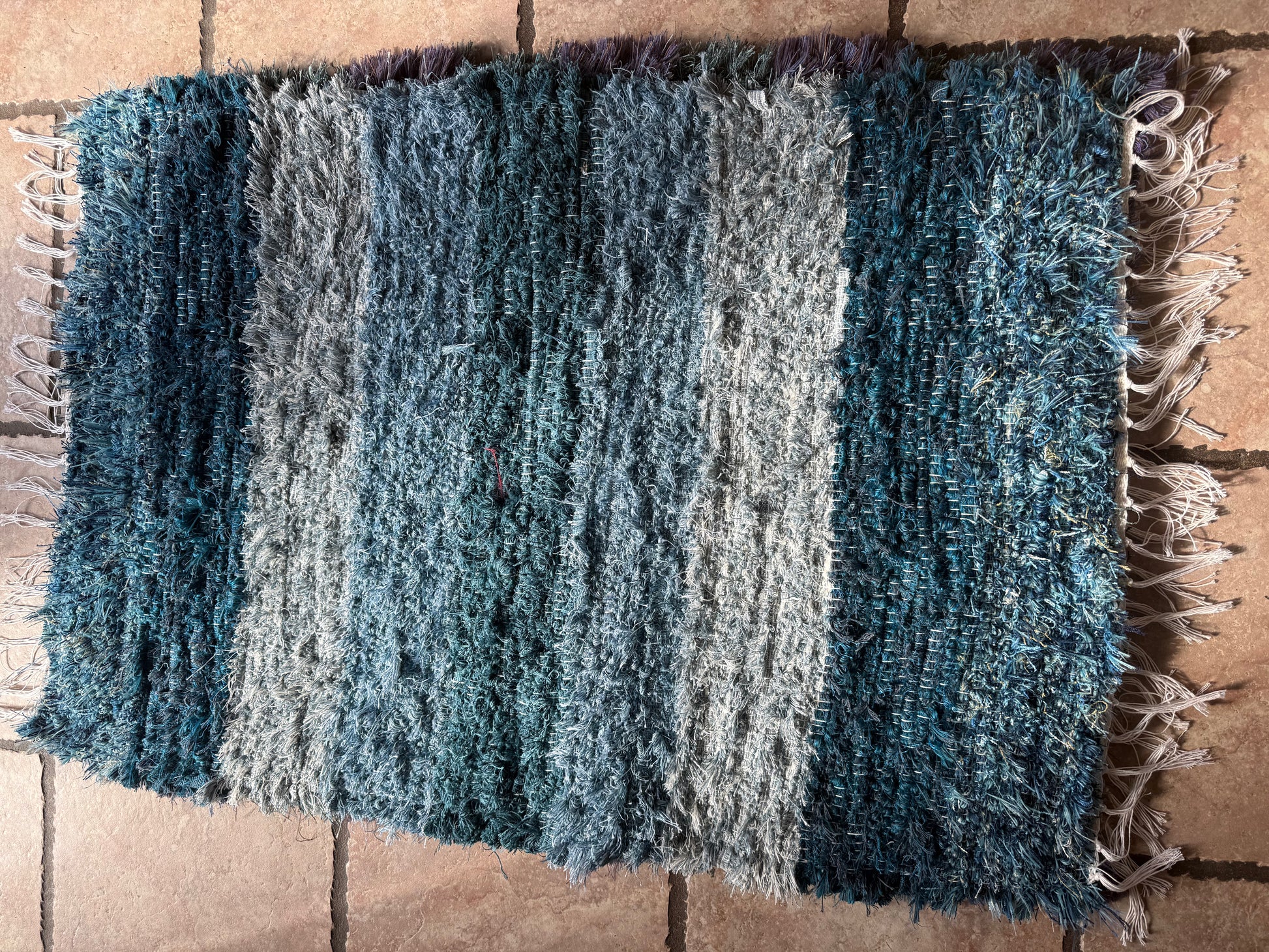Amish Made Woven Rugs (grey, blue, turquoise) (26” x 44”) - Simple Life Amish Store
