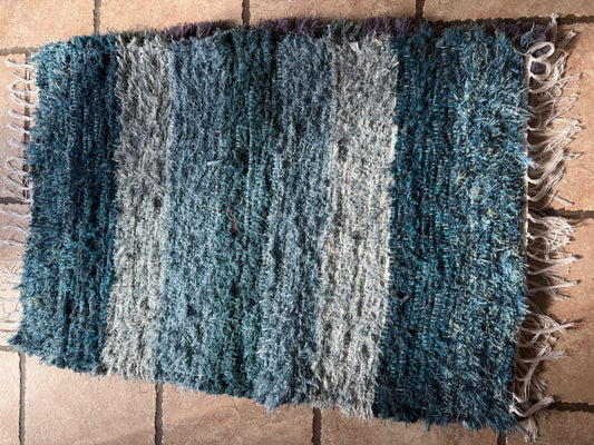 Amish Made Woven Rugs (grey, blue, turquoise) (26” x 44”)