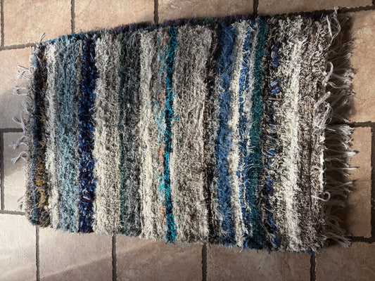 Amish Made Woven Rugs (blues and greys) (26” x 44”)
