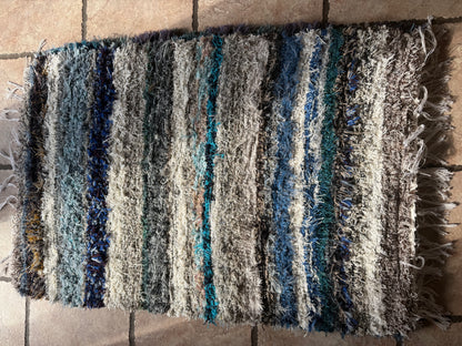 Amish Made Woven Rugs (blues and greys) (26” x 44”)