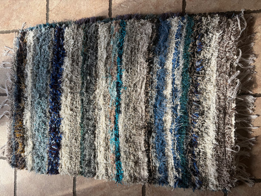 Amish Made Woven Rugs (blues and greys) (26” x 44”)
