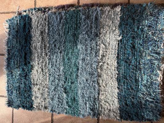 Amish Made Woven Rugs (Aqua, Turquoise, Teal.. grey striped...gorgeous Ocean colors!!!) (26” x 44”)
