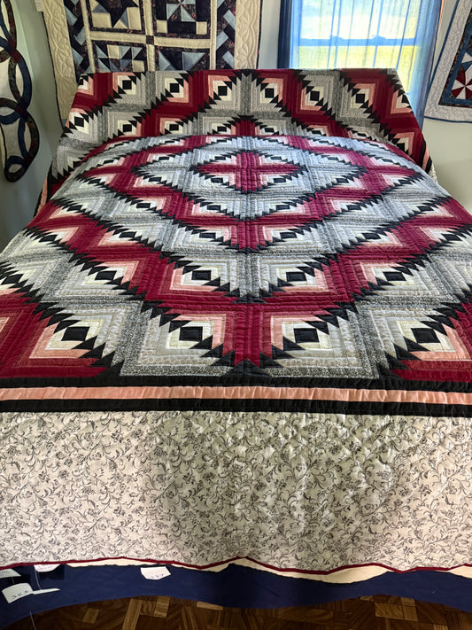 Amish Quilt (Flying Geese in the Cabin) - Simple Life Amish Store