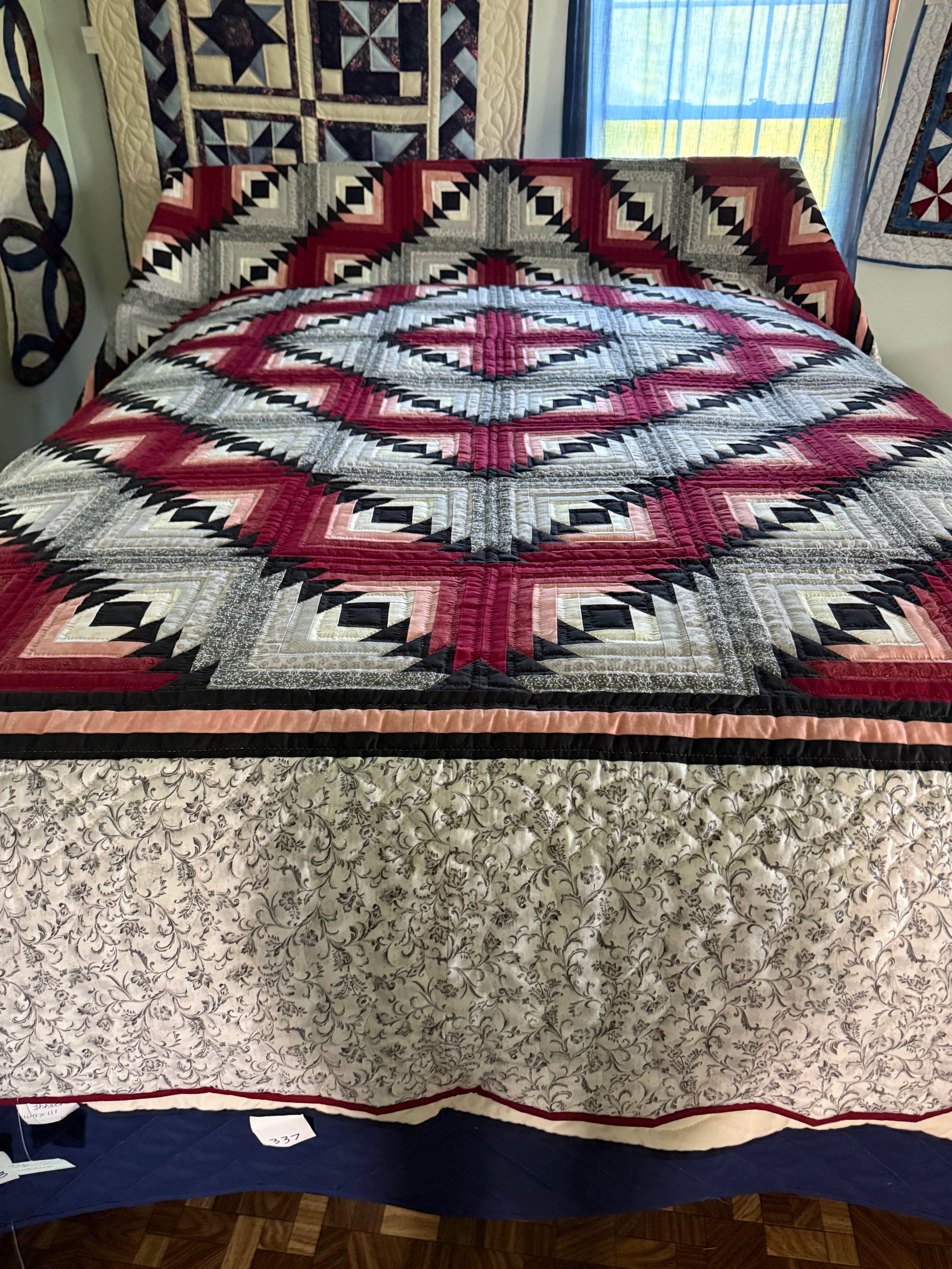 Amish Quilt (Flying Geese in the Cabin) - Simple Life Amish Store