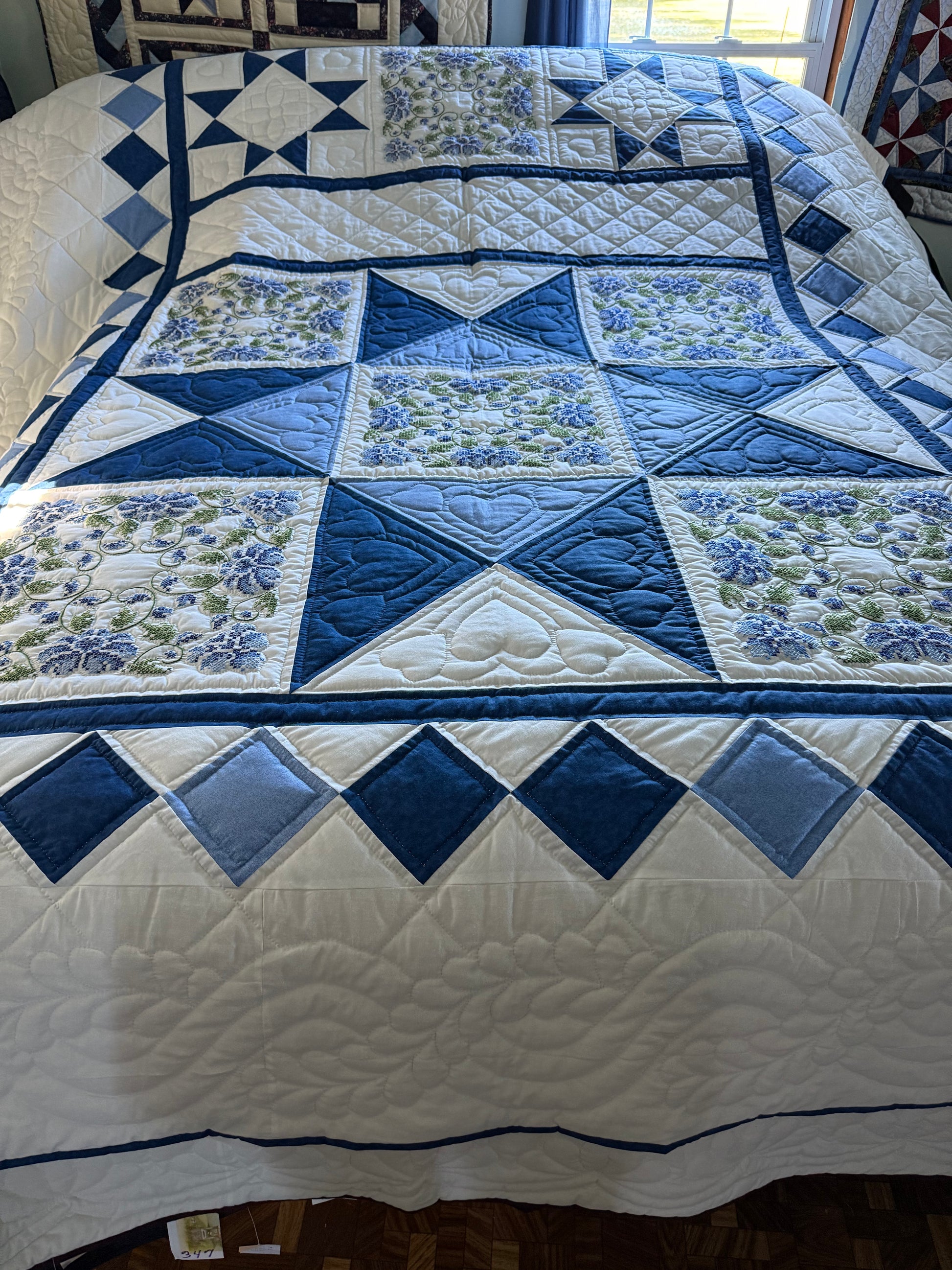 Amish Quilt (Cross stitch in blue) - Simple Life Amish Store