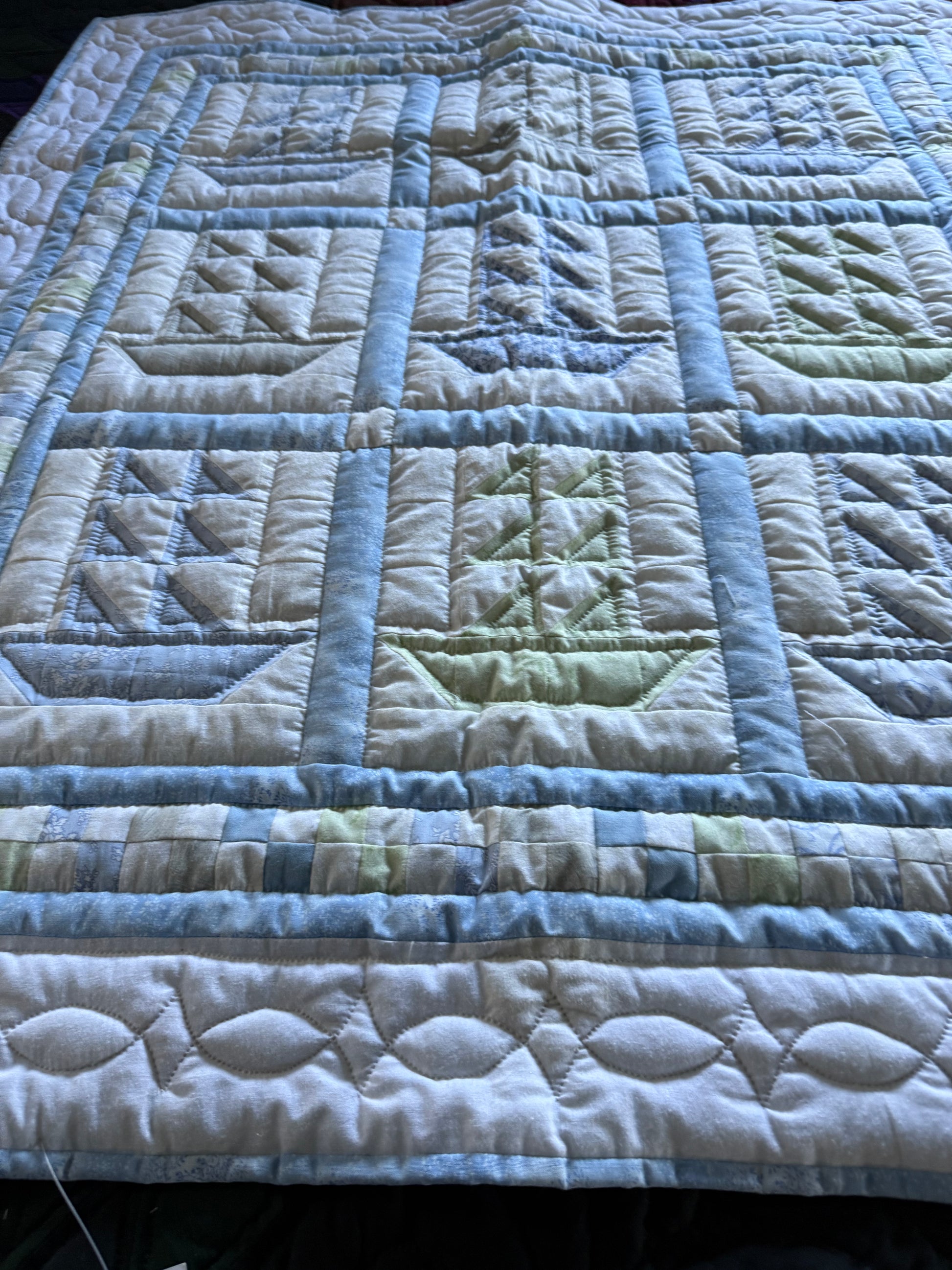 Baby quilt (Sailboats) - Simple Life Amish Store