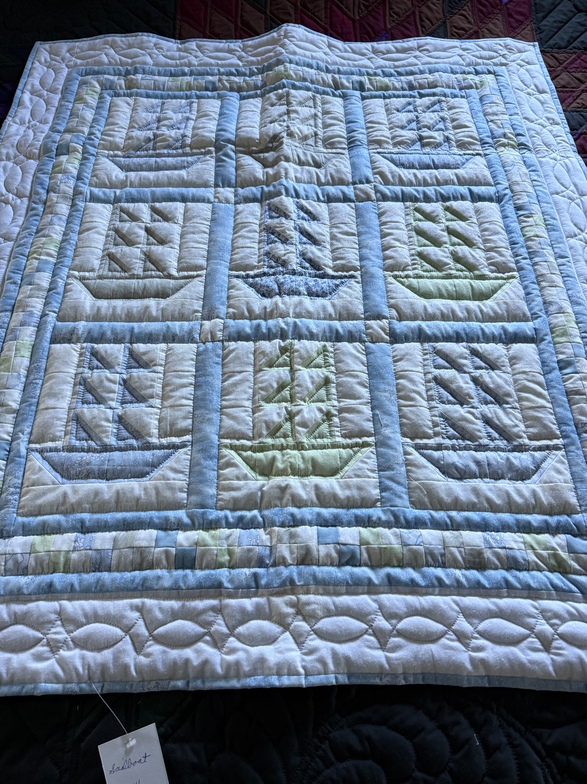 Baby quilt (Sailboats) - Simple Life Amish Store