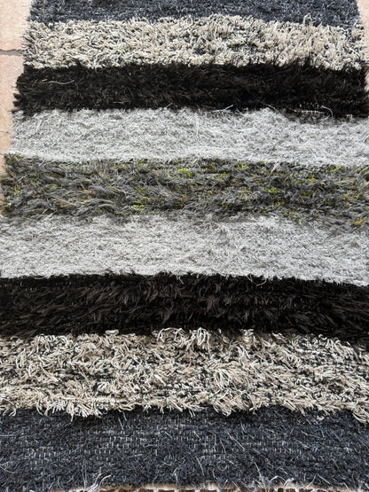 Amish Made Woven Rugs ((Black, grey, white) (26” x 44”) - Simple Life Amish Store