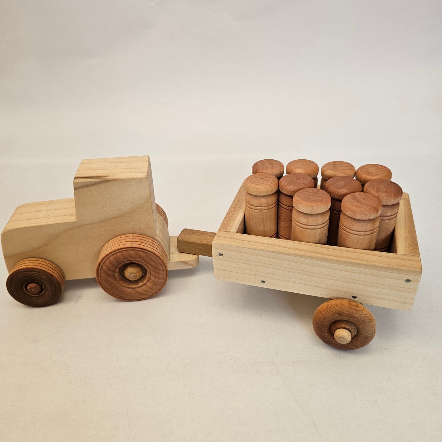 Wooden Tractor with Milk cans - Simple Life Amish Store