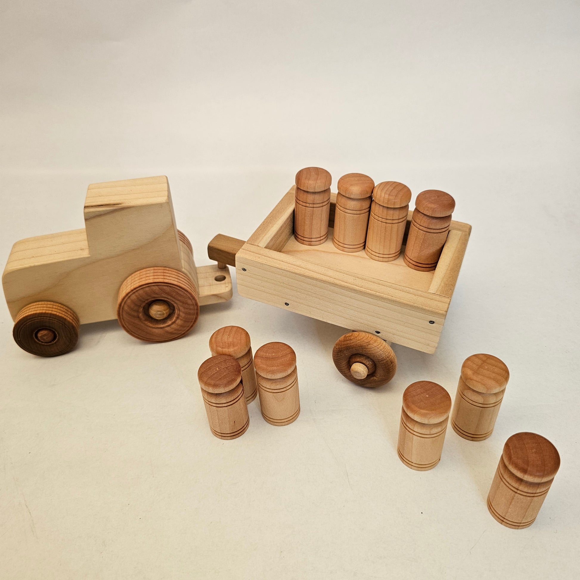 Wooden Tractor with Milk cans - Simple Life Amish Store