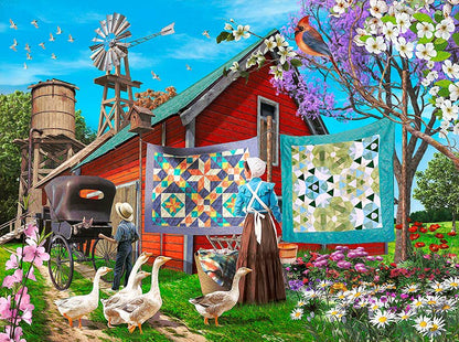 0680 Amish Backyard 1000 pc Puzzle