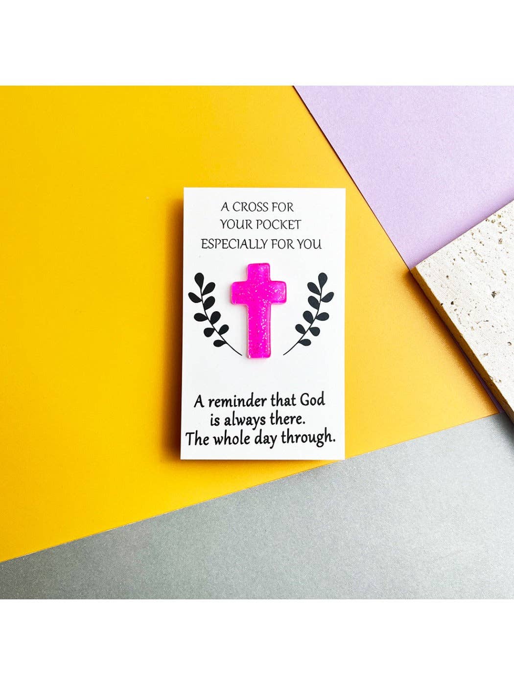 Taphug - Pocket Hug Glitter Cross - Simple Life Amish Store