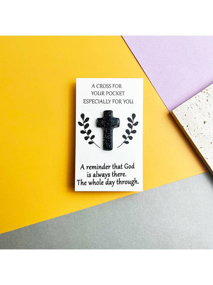 Taphug - Pocket Hug Glitter Cross - Simple Life Amish Store