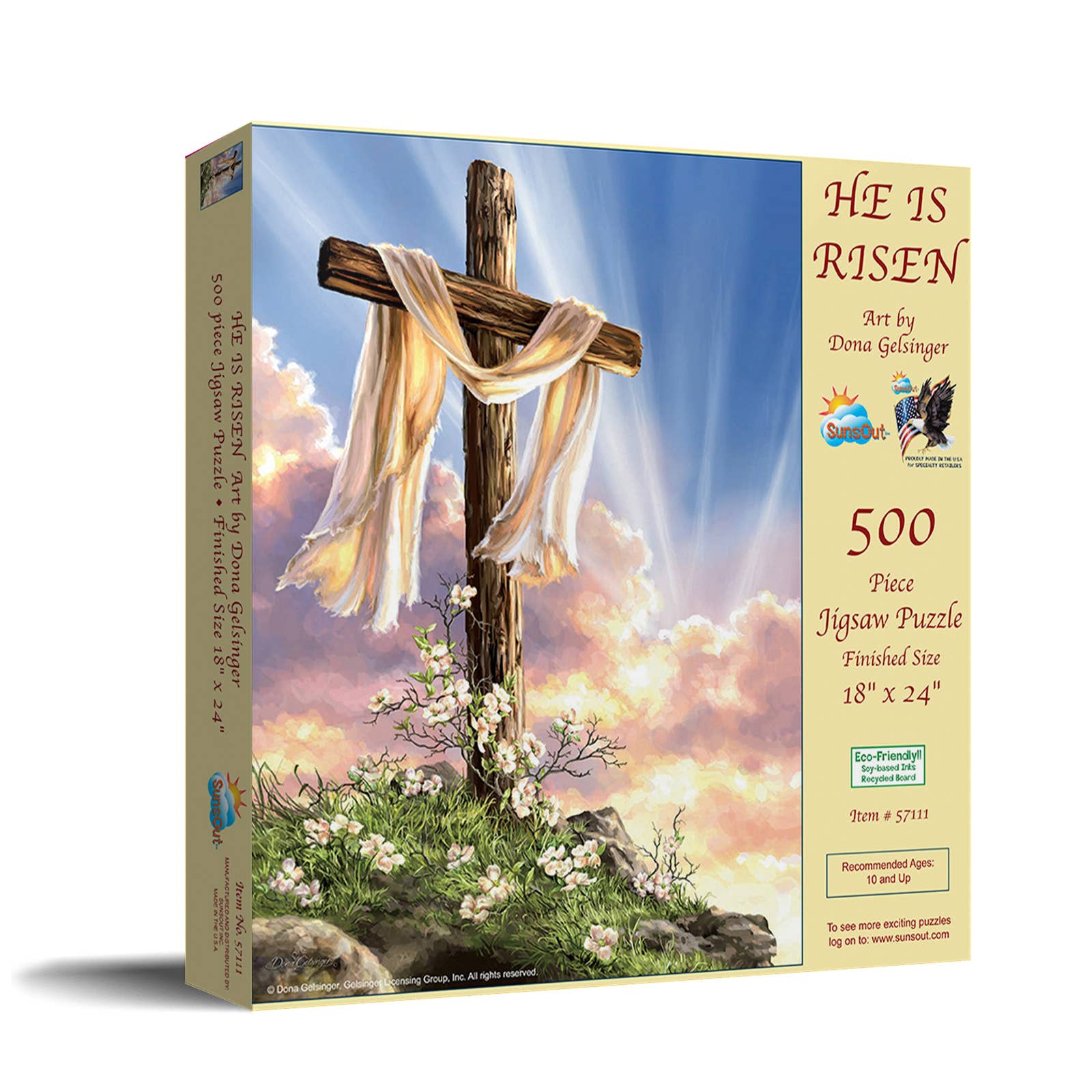 5256 He is Risen 500 pc Puzzle - Simple Life Amish Store