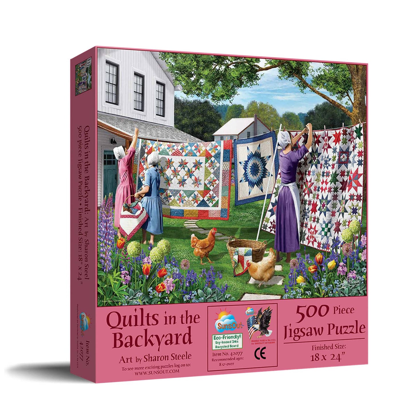 0653 Quilts in the Backyard 500 pc Puzzle