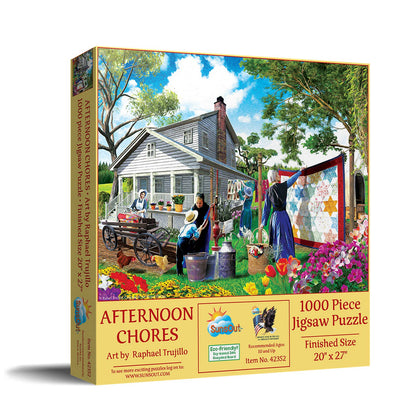 0176 Afternoon Chores 1000 pc Puzzle - Simple Life Amish Store