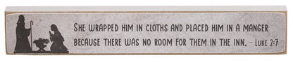 Nativity Verse Mini Stick, 3 Assorted