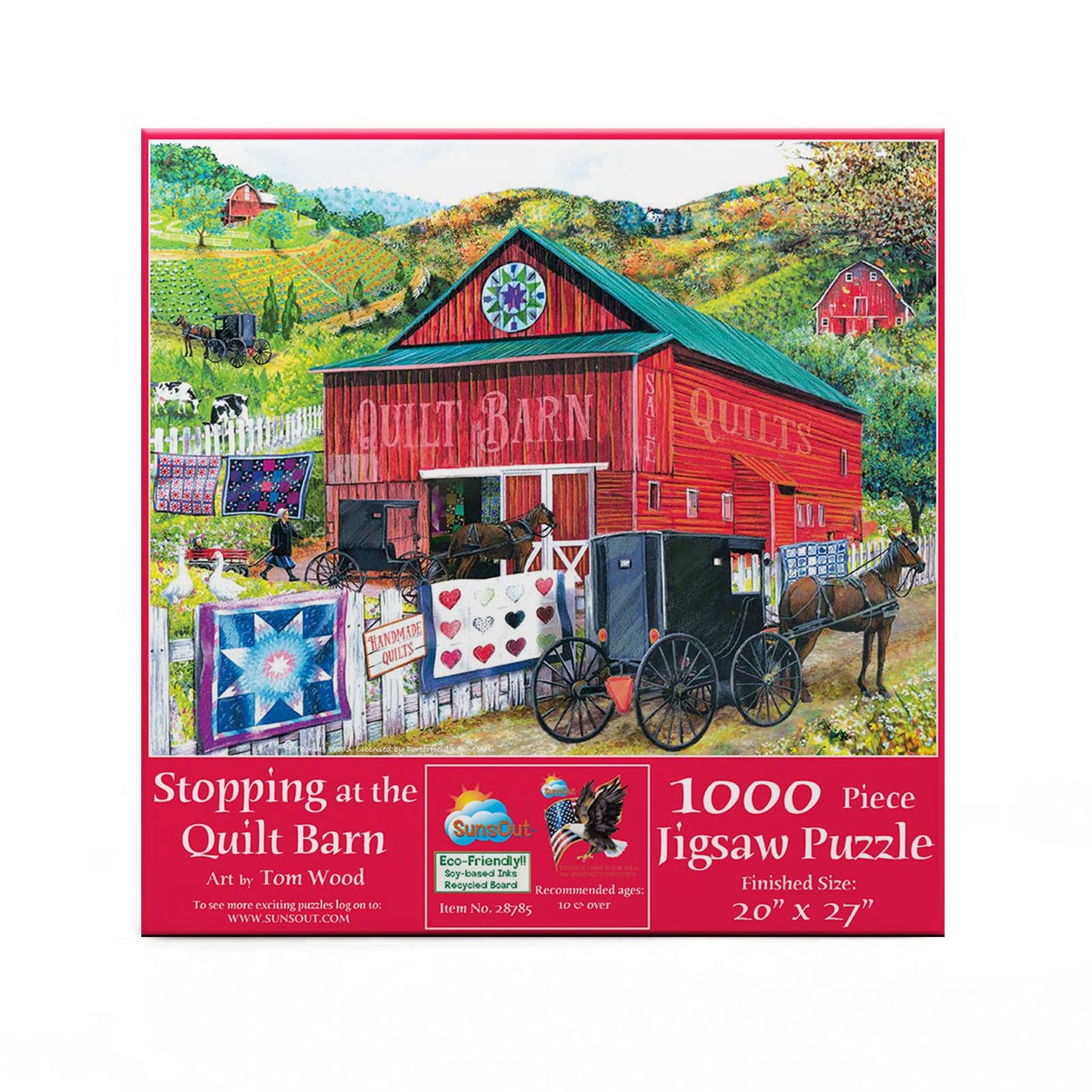 0465 Stopping at the Quilt Barn 1000 pc Puzzle - Simple Life Amish Store