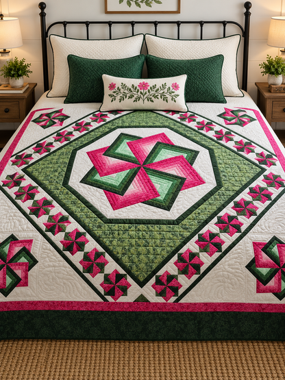 Quilt-Amish Handmade-Spinning Star